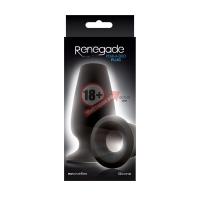 Чёрная анальная пробка с отверстием Renegade Peak A Boo - 10,1 см.