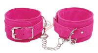 Розовые замшевые наручники Pink Wrist Cuffs
