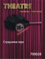 Чёрное страусовое пёрышко
