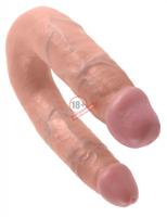 Двусторонний фаллоимитатор U-Shaped Medium Double Trouble - 34,6 см.