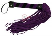 Фиолетовая замшевая плётка Bad Kitty Lila - 38 см.