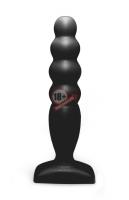 Чёрный анальный стимулятор Large Bubble Plug - 14,5 см.