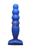Синий анальный стимулятор Large Bubble Plug - 14,5 см.