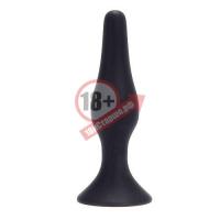 Крупная чёрная анальная пробка из силикона ANAL BOTTLE PLUG SILICONE EXTRALARGE - 15,5 см.