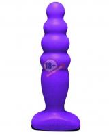 Фиолетовый анальный стимулятор Small Bubble Plug - 11 см.