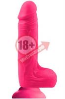 Розовый фаллоимитатор Colours Softies - 20,3 см.