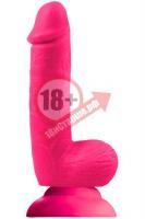 Розовый фаллоимитатор Colours Softies - 17,8 см.