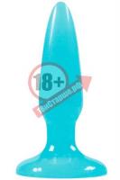 Голубая анальная пробка, светящаяся в темноте, Firefly Pleasure Plug Mini - 8,1 см.