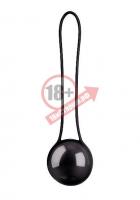 Черный вагинальный шарик Pleasure Ball Deluxe
