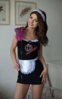 Платье горничной Jane с фартуком и кружевной повязкой на голову