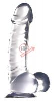 Прозрачный фаллоимитатор на присоске Luxy 7" - 18 см.