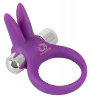 Фиолетовое эрекционное кольцо с вибрацией Smile Rabbit