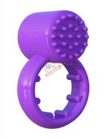 Фиолетовое эрекционное кольцо с вибрацией Sensual Touch Love Ring