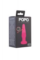 Розовая анальная втулка с закруглённой головкой POPO Pleasure - 12,4 см.