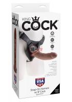 Коричневый страпон на трусиках Strap-on Harness Cock - 20,3 см.