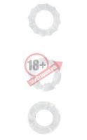 Набор из 3 прозрачных эрекционных колец MENZSTUFF STRETCHY COCK RINGS