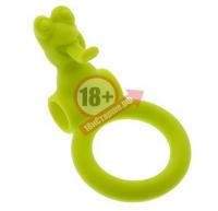 Зелёное эрекционное кольцо с вибрацией NEON FROGGY STYLE VIBRATING RING