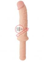 Реалистичный фаллоимитатор с ручкой BIGSTUFF DONG WITH HANDLE - 37 см.