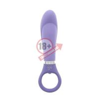 Фиолетовый анальный вибромассажёр GOOD VIBES RING-G BULBED - 15,5 см.