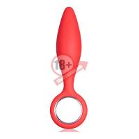 Красная анальная втулка MENZSTUFF PEAKED PLEASURE - 12,5 см.