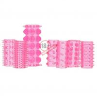 Набор из 7 розовых насадок на пенис ONE-A-DAY PENIS SLEEVES PINK