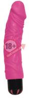 Многоскоростной розовый вибратор-реалистик PURE STUD PINK - 20,3 см.
