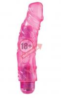 Розовый гелевый вибромассажёр JELLY JOY 7INCH 10 RHYTHMS PINK - 17,5 см.