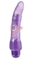 Фиолетовый вибратор-реалистик JELLY JOY 9INCH 10 RHYTHMS PURPLE - 23 см.