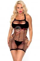Соблазнительное платье-сетка с имитацией лифа и трусиков SLASH & BURN SEAMLESS DRESS