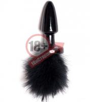 Пробка с хвостиком Black Bunny - 11 см.