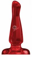 Красный анальный стимулятор Bottom Line 6" Model 3 Acrylic Red - 15,5 см.
