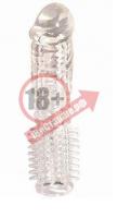 Прозрачная насадка на пенис Penis Silicone Sleeve - 14 см.