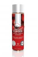 Лубрикант на водной основе с ароматом клубники JO Flavored Strawberry Kiss - 120 мл.