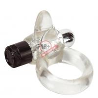 Прозрачное эрекционное кольцо VIBRO RING CLITORAL TONGUE CLEAR