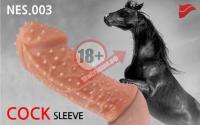 Насадка фаллической формы с колючками - 14,7 см.