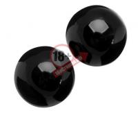 Чёрные вагинальные шарики из стекла Sexus Glass