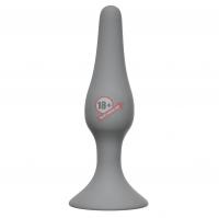 Серая анальная пробка Slim Anal Plug Medium - 11,5 см.
