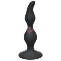 Чёрная анальная пробка Curved Anal Plug Black - 12,5 см.