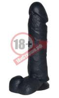 Чёрный фаллоимитатор на присоске Sitabella - 18,9 см.