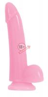 Розовый фаллоимитатор на присоске Firefly Smooth Glowing Dong 5 Pink - 14,5 см.