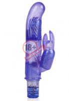 Фиолетовый вибромассажер 10-Function Bendie Bounding Bunny Vibes - 22,8 см.