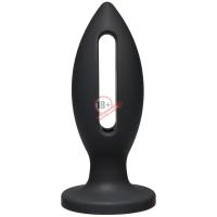 Чёрная анальная пробка Kink Wet Works Lube Luge Premium Silicone Plug 5" - 12,7 см.