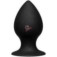Малая чёрная анальная пробка Kink Ace Silicone Plug 3" - 8,26 см.