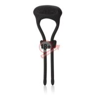 Чёрное эрекционное лассо с вибрацией Silicone Ultimate Lasso