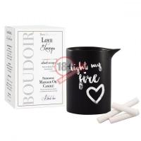 Массажная свеча с феромонами Love In Luxury Seduced Pheromone Soy Massage Candle Black Lace - 154 мл.