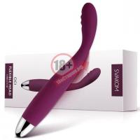 Фиолетовый вибратор Cici Violet с гнущейся головкой - 18,2 см.