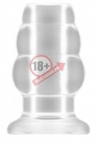 Прозрачная анальная пробка с тоннелем №50 Medium Hollow Tunnel Butt Plug 4 Inch - 10,2 см.