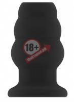 Чёрная анальная пробка с тоннелем №51 Large Hollow Tunnel Butt Plug 5 Inch - 12,7 см.