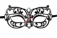 Чёрная маска со стразами Tribal Masquerade Mask