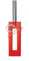 Красная шлёпалка Leather Gap Paddle - 35 см.